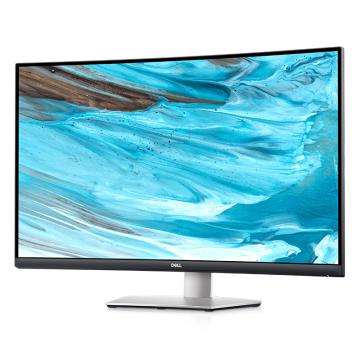 戴尔31.5英寸4k曲面 护眼窄边框 大屏扬声器显示器 升降调节支架电脑显示屏S3221QS