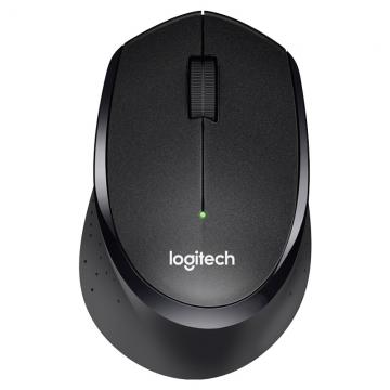 罗技（Logitech）M330静音鼠标 无线鼠标 办公鼠标 右手鼠标 带无线微型接收器 黑色