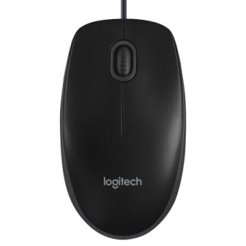  罗技（Logitech）B100企业版 鼠标 有线鼠标 办公鼠标 对称鼠标 黑色