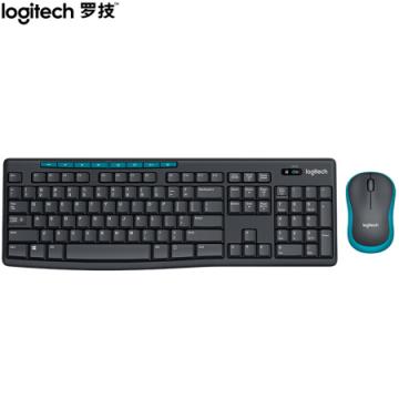 罗技（Logitech）MK275 键鼠套装 无线键鼠套装 办公键鼠套装 全尺寸 黑蓝色 带无线2.4G接收器