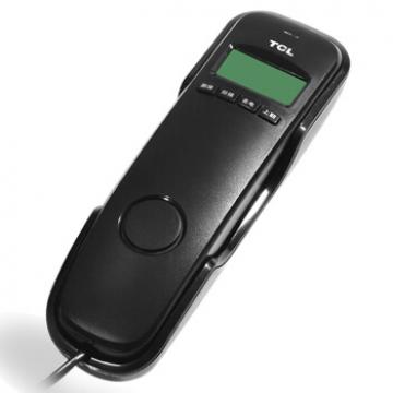 TCLHA868(8A)固定有绳电话机座机小挂机电梯走廊卫生间厨房座式壁挂酒店家用固定座机(黑色)