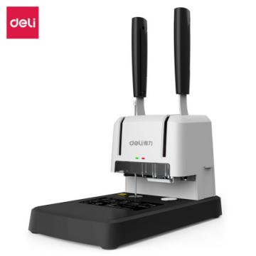 得力(deli)300页手动财务凭证装订机打孔机 省力型票据资料装订打孔机33667