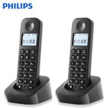 飞利浦 PHILIPS 数字无绳电话机/无线座机/子母机 内部对讲 三方通话 高清免提 家用办公 DCTG1602（黑色）