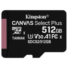 金士顿（Kingston）512GB TF（MicroSD） 存储卡 U3 A1 V30 手机内存卡 读速100MB/s 写速85MB/s