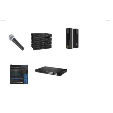 INSUY（英上）音响扩声系统（壁装扬声器*4/专业功放*2/调音台/音频处理器/电源时序器/双手持无线话筒*2/HDMI高清矩阵/机柜）含安装调试及1年保修服务