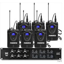 万利达（Malata） W-06一拖六无线麦克风鹅颈麦耳麦领夹麦会议主持演出演讲唱歌无线话筒 接收器+领夹*6