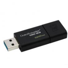 金士顿 DT100G3-128G USB3.0 高速U盘 黑（单位：个）