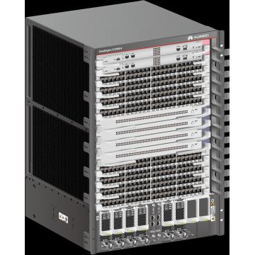 华为S12700E-8交换机(总装机箱含双主控处理单元+双交换网单元+双电源（3000W）+二块48端口万兆以太网光接口板(X6S SFP+)+1块48端口百兆/千兆以太网电接口板(X6S RJ45)+2根堆叠线缆（高速SFP+-10G-CU5M）+1个伸缩滑道） 、按需配置模块、三年保修、含安装调试